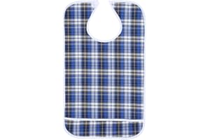 Kireina Bavaglini lavabili riutilizzabili del pasto adulto, 3Colors bavaglino impermeabile regolabile a scatto con raccoglibriciole