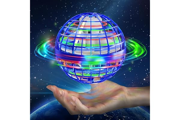 semai Boule Volante Lumineuse, Flying Ball Jouet Jouets pour Enfants à partir, Jouets d'extérieur Boule Magique, Cadeaux pour garçons et Filles de 6 à 12 Ans - Bleu