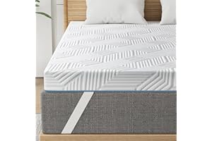 ‎BEDSTORY BedStory 10cm Höhe Topper 180x200cm,H3&H4 Gel Memory Foam Topper,Waschbarer Bezug, Matratzentopper für Boxspringbett Wohnmobil und Schlafsofa