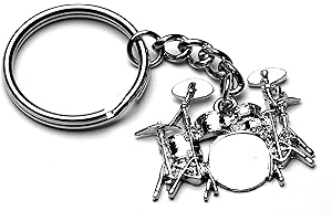 Gifticuffs Silver Metal Drum Kit Keyring