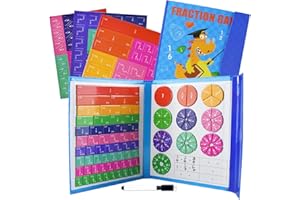 YUNYIGE Fraction Magnetique,Puzzle Éducatif de Fractions Magnétiques,Jeu de Fractions,Carreaux de Fraction Magnétiques pour Enfants