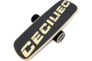 CECILIEC Balance Board Trainer - Roller Board For Exercise, Athletic Training and Board Sports - Fun Workout Equipment For Balance, Stability and Improving Core Strength