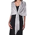 DiaryLook Stola scialle donna mantella elegante, coprispalle argento, stola oro elegante foulard con frange vintage disponibi