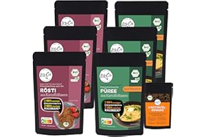 ‎LOWCA LOWER CARB KARTOFFELPRODUKTE KOMBI-SETS | stark kohlenhydratreduziert | kalorienreduziert | protein- und ballaststoffreich | bio (3x RÖSTI + 3x PÜREE)