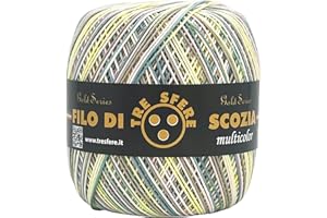 FILATI ITALIANI filo di scozia multicolore per uncinetto (beige melange)
