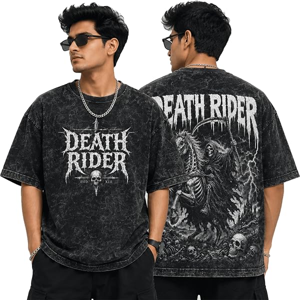 Buy Kapdamart Oversized Acid Wash Streetwear T-Shirt | Valley of