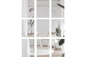 BD ART Espejos de Pared de Vidrio 21 x 30 cm Conjunto de Espejos 9 Piezas