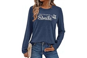 Pawate Damen Langarmshirt Bedruck Oberteile Langarm Shirts Herbst Basic Tops Tunika