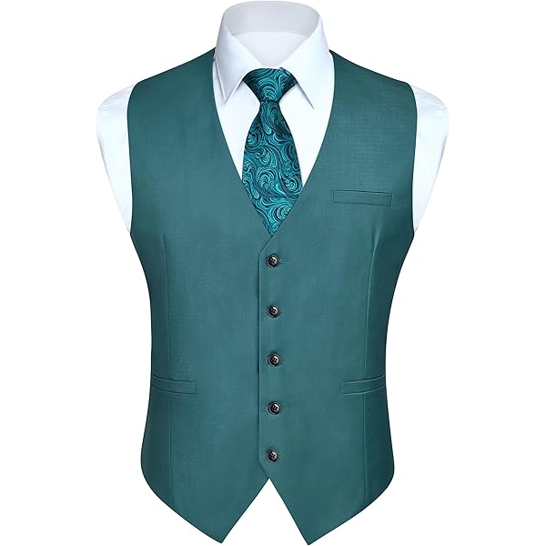 Gilet Uomo A Quadri Scozzese - Panciotto Elegante In Cotone, Formale E Casual, Con Tasche - Foto 6