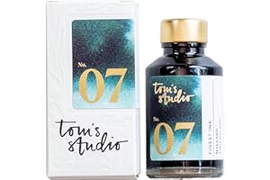 Tom's Studio British made Fountain Pen Ink (50ml, Mallard Green ink) | Glass Ink Bottle For Fountain Pen | Designed For Writing, Drawing and Doodling | Acid Free, Non Toxic & Vegan