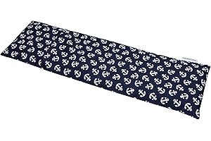 CARREDANA Saco térmico cervical de semillas de trigo con funda lavable 50x16cm (Anclas)