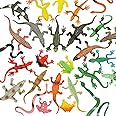 DOITEM 27Pcs Reptile Toys Realistic Figurines Model Animal Animal Figures Plastic Reptile Snake Lizards Frog Crocodile Toys Set Animals Toy for Kids Science Project Learning Educational Toy Gift