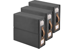 Zocipro 3-pack lakan organiseringsförvaring, 38 x 32 x 11,5 cm bäddförvaring, hopfällbart lakan organiseringslåda med handtag