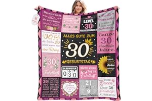 ‎GIFTOTA Giftota 30Geburtstag 150x130CM Geschenke für Frauen Decke, Flauschig Wohndecke, frau