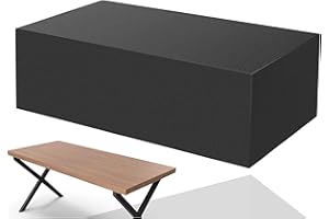‎TK GRUPPE TIMO KLINGLER TK Gruppe Timo Klingler PlaneEasy.® XXL Tisch 125 cm Abdeckhaube eckig - Abdeckplane schwarz, Gartentisch Abdeckung - Plane für Tisch & Gartenmöbel als Schutzhülle