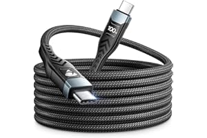 AIONEUS 100W USB C to USB C, Fast Charging Cable 3M Long Type C Cable C to C Charger Fast Charg Lead Usbc to Usbc for iPhone 16 15 Pro Max Plus MacBook iPad Pro/Air Samsung Galaxy S23/S22/S21 Google Pixel