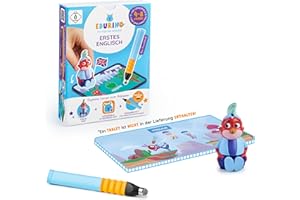 Edurino,Kit de iniciación Niki Primer Inglés a partir de 4 años, incluye lápiz capacitivo,Juego educativo innovador y digital para niñas y niños I Aprendizaje juguetón de más de 150 palabras y frases