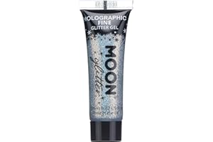 Holographic Face & Body Glitter Gel by Moon Glitter - 12ml - Silver - Glitter Face Paint