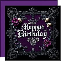 Carte D'anniversaire Gothique Pour Fille – Motif Ballon Noir, Carte épaisse 350g/m², Fabriquée Au Royaume-Uni - 4