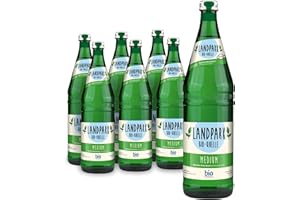 ‎LANDPARK Landpark Bio-Mineralwasser Medium, 12 x 0,75 l in Glasflaschen - mit milder Kohlensäure - Reich an wichtigen Nährstoffen wie Calcium und Magnesium