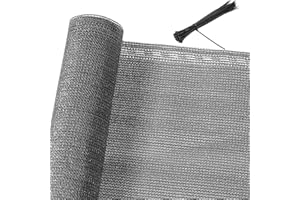 Detex Fence Privacy Shade Screen | Netting UV Sun Shield Protection | Garden Railing Awning Balcony | Robust & Durable HDPE Fabric 150g/m² | Weatherproof | Includes 50 Cable Ties | Anthracite