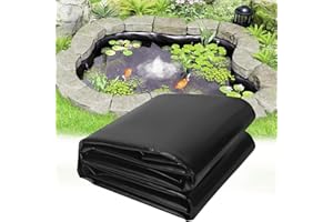 GAOMMINI Revestimiento flexible para estanque de 6x6m, membrana para estanque de peces de jardín, 2x2m, 4x4m | Revestimiento de estanque para jardín acuático al aire libre | Base resistente, negra(2x3m)