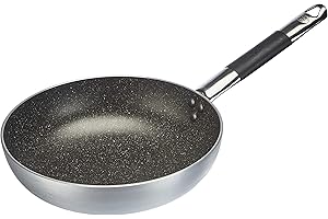 BALDASSARE AGNELLI Pentole Agnelli ALSA111BINF24 Infinity Padella Svasata Alta, a Saltare, in Alluminio, con Manico Tubolare in Acciaio Inossidabile ”Cool”, 24 cm, Argento