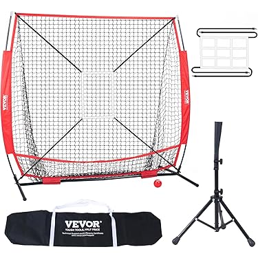 Set D’entraînement Baseball – Balles Avec élastique, Portable, Noir