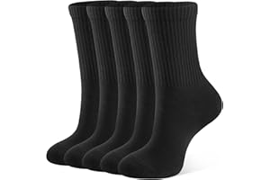 CLOSEMATE Calzini Donna 5 Paia – 85% Cotone Morbido, Elastiche e Traspiranti per Sport Lavoro Scuola Viaggio e Uso Quotidiano