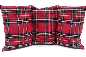 EMBROLLO Saco térmico semillas microondas (30x14cm). Sin aroma, saquito relleno semillas de trigo. Cojín calor cervical cervicales lumbar cuello espalda tripa menstrual colicos (Cuadros)