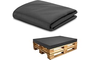 ‎AMAZINGGIRL Amazinggirl Bezug für Schaumstoffplatte Palettenkissen Keilkissen Bodenmatratze Bezug: 120x80 cm - Ideal für Palettenmöbel & Bett Graphit