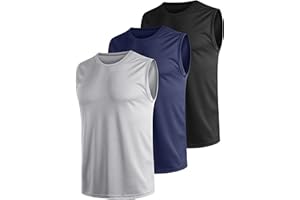 Teesmen 3pcs Tank Top for Men Gym Sleeveless Running Quick Dry Breathable Men Vests Multipack