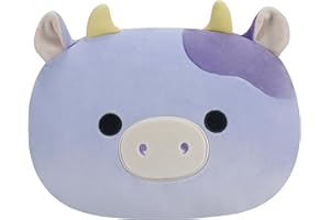 Squishmallows SQCR04185 Bubba-Purple Cow Stackables 12-Inch Medium-Sized Ultrasoft Official Kelly Toy Plush
