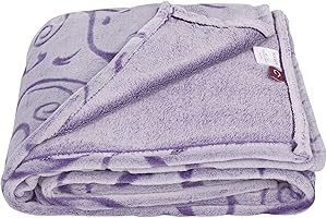 SOCHOW koc flanelowy, ciepły, lekki i super miękki, koc Uragiri, 150 x 200 cm, fioletowy