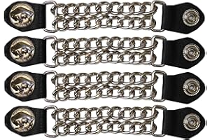 ‎BULLDT BULLDT Motorrad Weste Verlängerung Westenverschluss Westenkette Biker Kette EXTENDER mit Metallketten 4er Set
