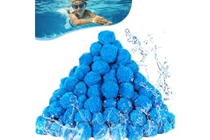 STEEIRO Filterbollar 1 800 g, poolfilterbollar för pooler, filterpump
