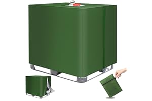 MaxEarn IBC osłona zbiornika 420D, zielona IBC, plandeka ochronna na zbiornik na wodę 1000 l, 120 x 100 x 116 cm, ochrona przed promieniowaniem UV IBC, pokrowiec ochronny na zbiornik na wodę deszczową