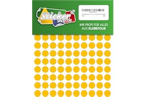 WP KLEBEPUNKTE 15 MM 480 Klebepunkte, 15 mm, gelb, aus PVC Folie, wetterfest, Markierungspunkte Kreise Punkte Aufkleber