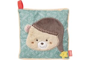 Fehn 060515 Cojín de huesos de cereza – Cojín de calor y frío con diseño de oso de peluche para bebés y niños pequeños a partir de 0 meses – Tamaño: 15 x 15 cm – Multicolor