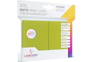Gamegenic GGS11034ML Matte Prime Sleeves (100-Pack), Lime