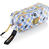 Miquelrius - Double School Pencil Case, Recycled Pencil Case with 2 Compartments, Internal Pockets, Rope Pulls, Keychain, Bac