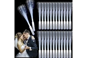 YeahBoom 24 Pezzi Bacchetta in Fibra Ottica,Luminosa Bacchette Fibra LED,Bacchetta Magica a LED,Bastoncini Luminosi,LED Bacchette Giocattolo,LED in Fibra Ottica,Luminosa Giocattolo