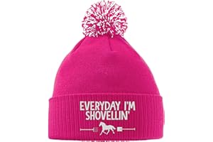 Hippowarehouse Everyday I'm Shovellin' Embroidered Beanie Hat with Bobble