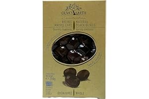 Olive's Earth Greek Natural Black Whole Olives Variety Amfissis 200g, Pack of 4 x 200 g (Total: 800g)