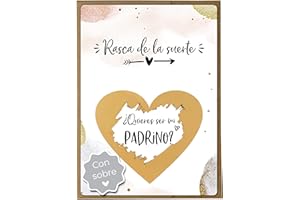Joli Coon Tarjeta de rascar Quieres ser mi padrino con sobre