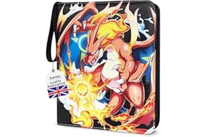 ZIERIPY 9 Pocket Trading Card Binder, 1080 Pockets PU Leather Card Folder, Card Binder Holder Album with 60Pcs Removable Sleeves for Game Cards Collect and Photos (Blue01)