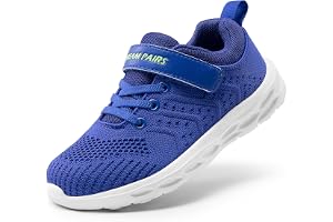 DREAM PAIRS Sneakers Mode Casual Löparskor för barn | Skola och sport, andningsbar stickad, säkra snören med rem, dämpat skum, lätt, fukttransporterande