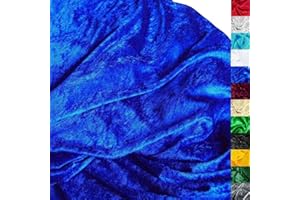 Tolko Decorative Fabric Crushed Velvet Sold by the Metre in 31 Colours with Stretch for Sewing Crafts and Decorating