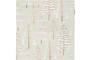 Talking Tables Silver & Gold Tree Christmas Napkins | 16 Pack Paper Serviettes for Xmas Dinner, Lunch, Party, Winter Wedding 20 Pack