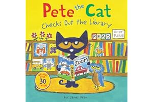 Pete the Cat Checks Out the Library: Includes Over 30 Stickers!